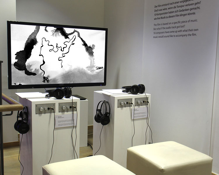 exhibition of the ink animation VIRTUOSO VIRTUAL