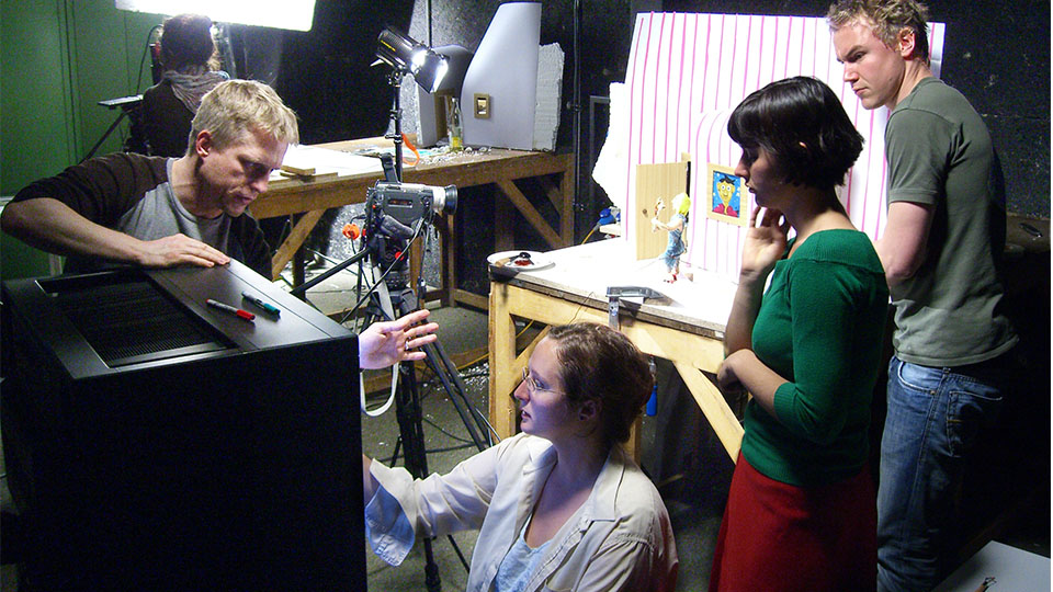 Stop motion workshop at the University of Television and Film Munich HFF held by Thomas Stellmach.