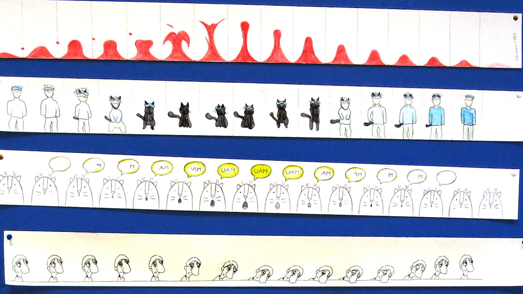 Spinning Animation Workshop, animation strips for zoetrope