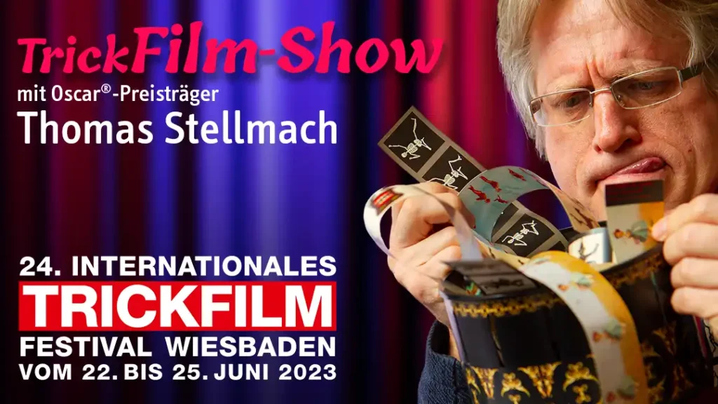 On Thursday, 22 June 2023, I will open the 24th International Festival of Animated Film at the Caligari Kino in Wiesbaden with my Trickfilm-Show.