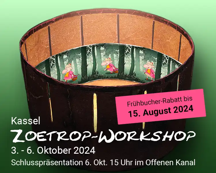 Zoetrop-Workshop mit Thomas Stellmach in Kassel.