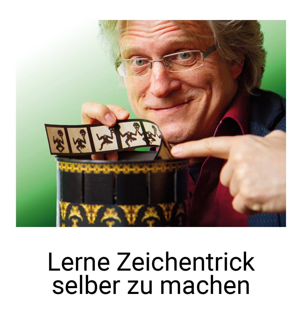 Thomas Stellmach präsentiert ein Zoetrop